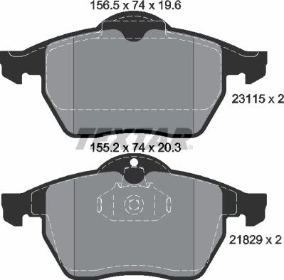 Textar 89005000 - Дисковый тормозной механизм, комплект autospares.lv