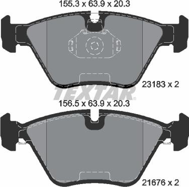 Textar 2318302 - Тормозные колодки, дисковые, комплект autospares.lv