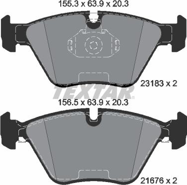 Textar 2318381 - Тормозные колодки, дисковые, комплект autospares.lv