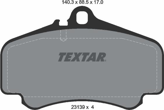 Textar 2313901 - Тормозные колодки, дисковые, комплект autospares.lv