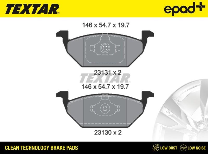 Textar 2313001CP - Тормозные колодки, дисковые, комплект autospares.lv