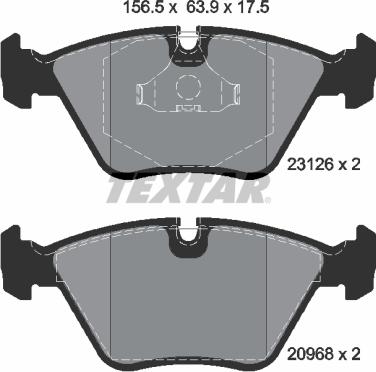 Textar 2312601 - Тормозные колодки, дисковые, комплект autospares.lv