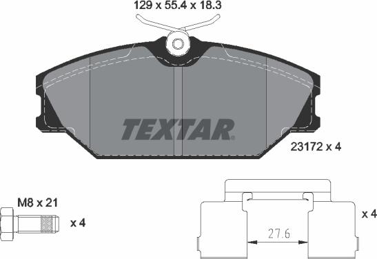 Textar 2317203 - Тормозные колодки, дисковые, комплект autospares.lv