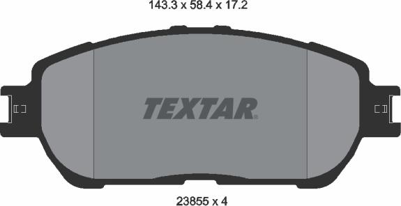 Textar 2385503 - Тормозные колодки, дисковые, комплект autospares.lv