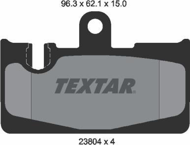 Textar 2380401 - Тормозные колодки, дисковые, комплект autospares.lv