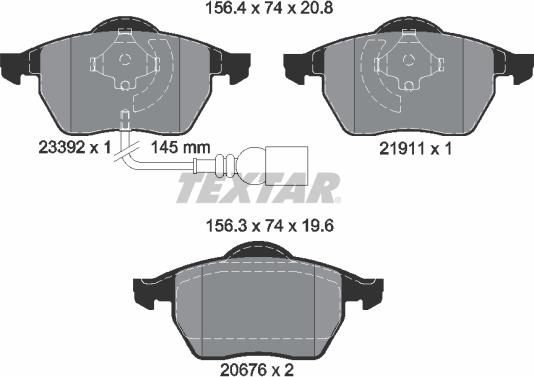 Textar 89006400 - Дисковый тормозной механизм, комплект autospares.lv