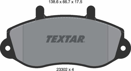 Textar 2330201 - Тормозные колодки, дисковые, комплект autospares.lv