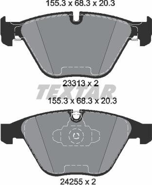 Textar 2331301 - Тормозные колодки, дисковые, комплект autospares.lv