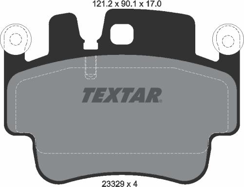 Textar 2332902 - Тормозные колодки, дисковые, комплект autospares.lv