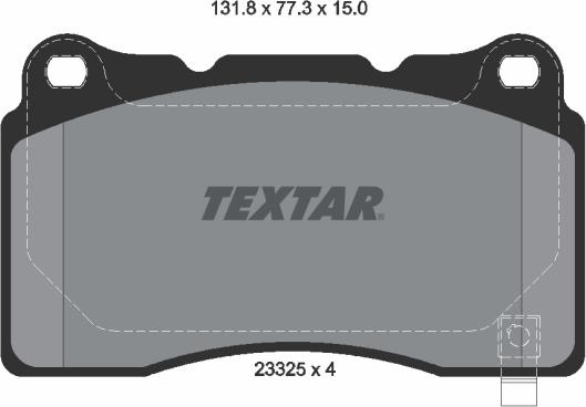 Textar 2332501 - Тормозные колодки, дисковые, комплект autospares.lv