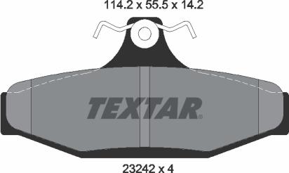 Textar 2324204 - Тормозные колодки, дисковые, комплект autospares.lv