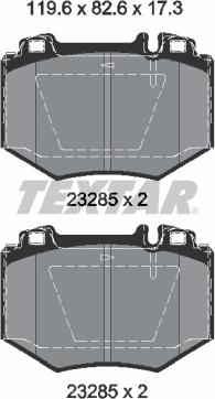 Textar 2328501 - Тормозные колодки, дисковые, комплект autospares.lv