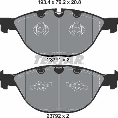 Textar 2379181 - Тормозные колодки, дисковые, комплект autospares.lv