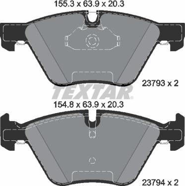 Textar 2379381 - Тормозные колодки, дисковые, комплект autospares.lv