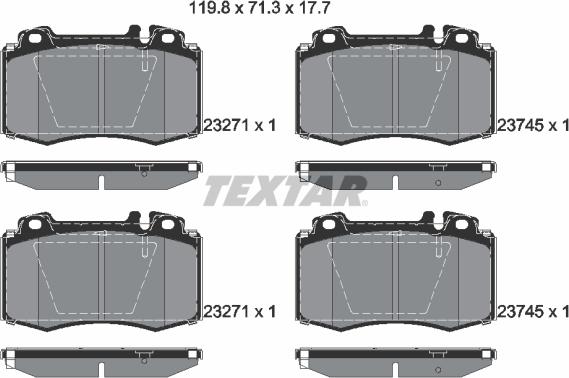 Textar 89014300 - Дисковый тормозной механизм, комплект autospares.lv