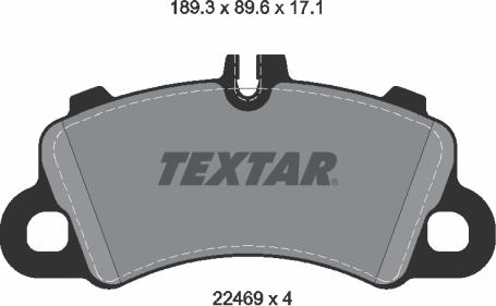 Textar 2246901 - Тормозные колодки, дисковые, комплект autospares.lv