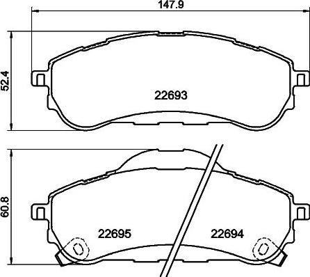 Textar 2269303 - Тормозные колодки, дисковые, комплект autospares.lv