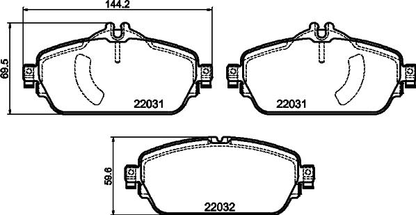 Textar 2203106 - Тормозные колодки, дисковые, комплект autospares.lv