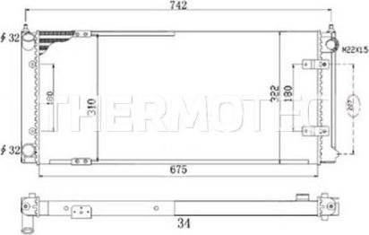 Thermotec D7W028TT - Радиатор, охлаждение двигателя autospares.lv