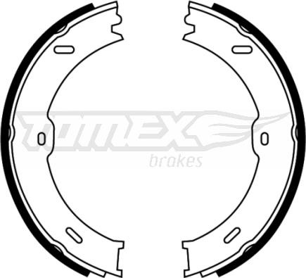 TOMEX brakes TX 22-13 - Комплект тормозных колодок, барабанные autospares.lv