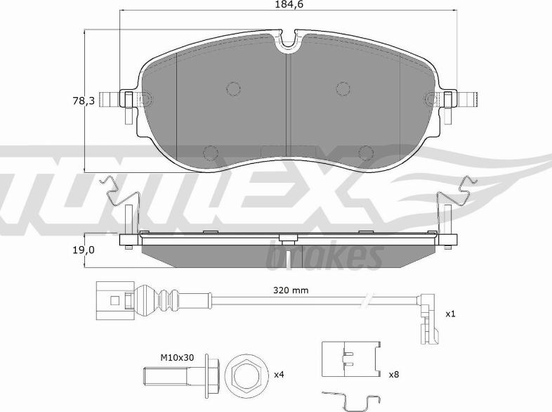 TOMEX brakes TX 60-00 - Тормозные колодки, дисковые, комплект autospares.lv