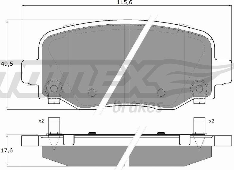 TOMEX brakes TX 60-12 - Тормозные колодки, дисковые, комплект autospares.lv