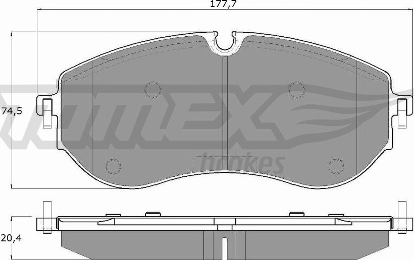 TOMEX brakes TX 19-96 - Тормозные колодки, дисковые, комплект autospares.lv