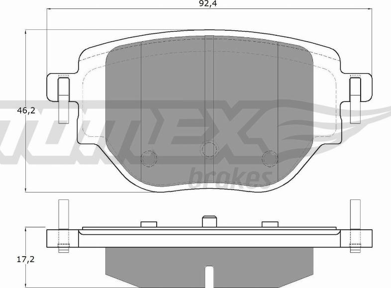 TOMEX brakes TX 19-91 - Тормозные колодки, дисковые, комплект autospares.lv