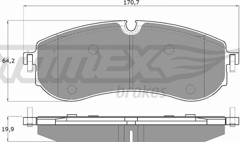 TOMEX brakes TX 19-97 - Тормозные колодки, дисковые, комплект autospares.lv