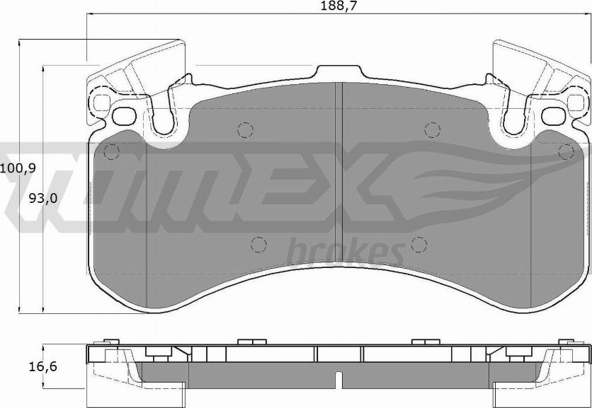 TOMEX brakes TX 19-44 - Тормозные колодки, дисковые, комплект autospares.lv