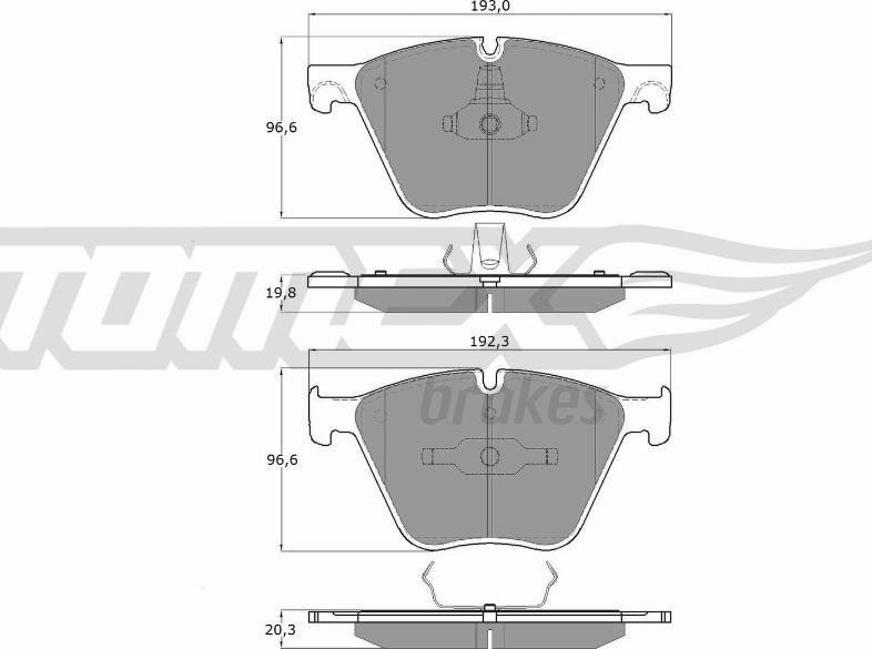 TOMEX brakes TX 19-45 - Тормозные колодки, дисковые, комплект autospares.lv