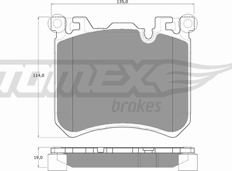 TOMEX brakes TX 19-46 - Тормозные колодки, дисковые, комплект autospares.lv