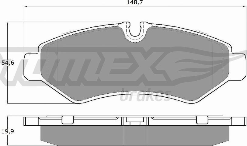 TOMEX brakes TX 19-51 - Тормозные колодки, дисковые, комплект autospares.lv