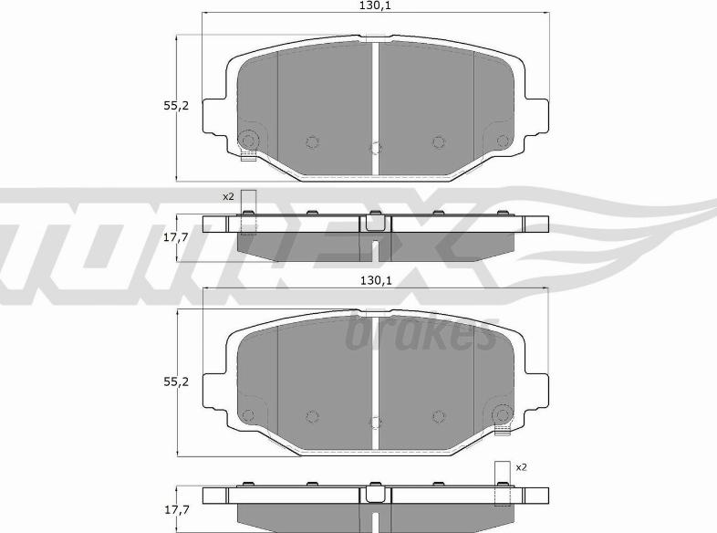 TOMEX brakes TX 19-05 - Тормозные колодки, дисковые, комплект autospares.lv