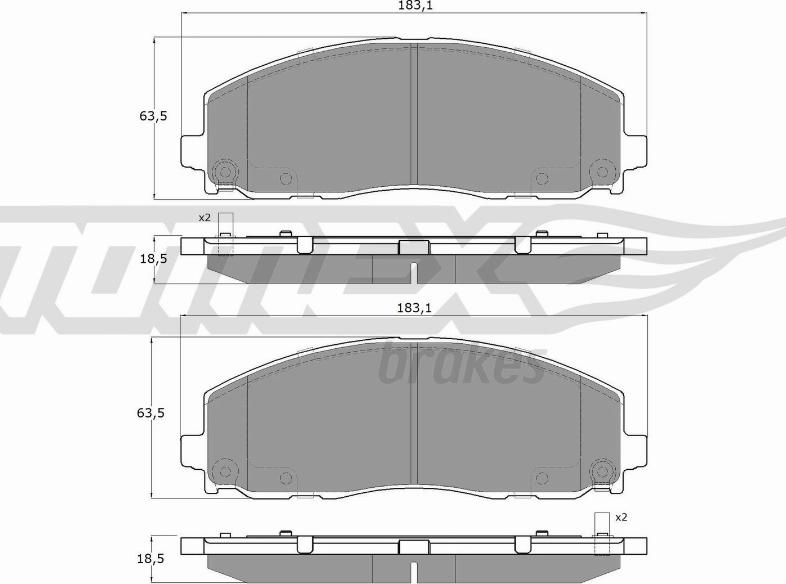 TOMEX brakes TX 19-19 - Тормозные колодки, дисковые, комплект autospares.lv