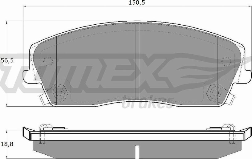 TOMEX brakes TX 19-18 - Тормозные колодки, дисковые, комплект autospares.lv