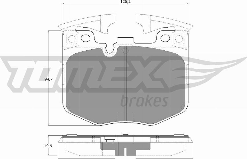 TOMEX brakes TX 19-86 - Тормозные колодки, дисковые, комплект autospares.lv