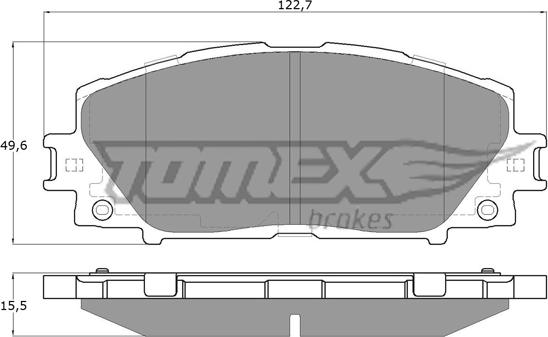 TOMEX brakes TX 19-35 - Тормозные колодки, дисковые, комплект autospares.lv