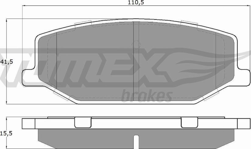 TOMEX brakes TX 19-36 - Тормозные колодки, дисковые, комплект autospares.lv