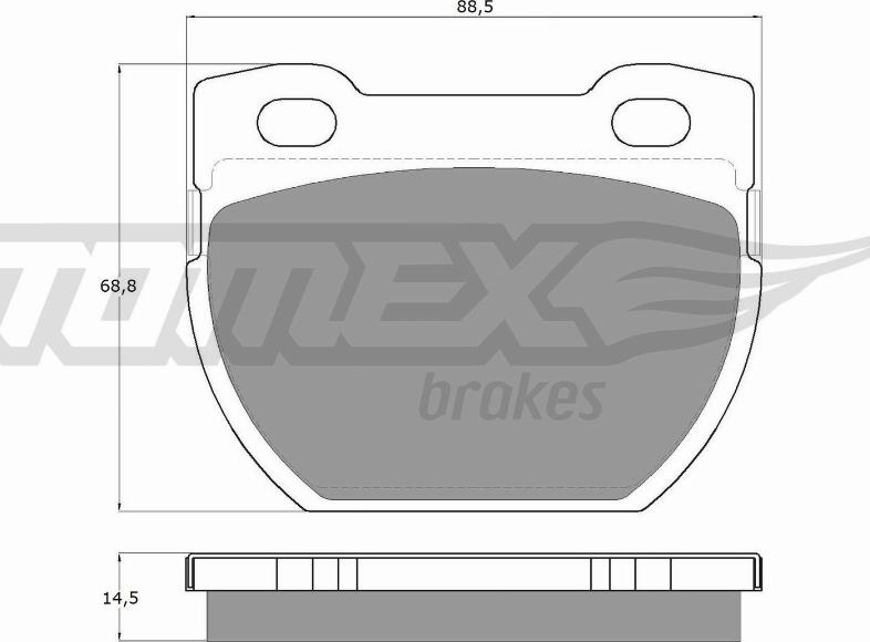 TOMEX brakes TX 19-24 - Тормозные колодки, дисковые, комплект autospares.lv