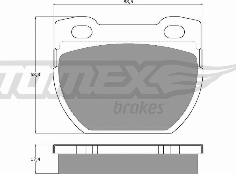 TOMEX brakes TX 19-25 - Тормозные колодки, дисковые, комплект autospares.lv