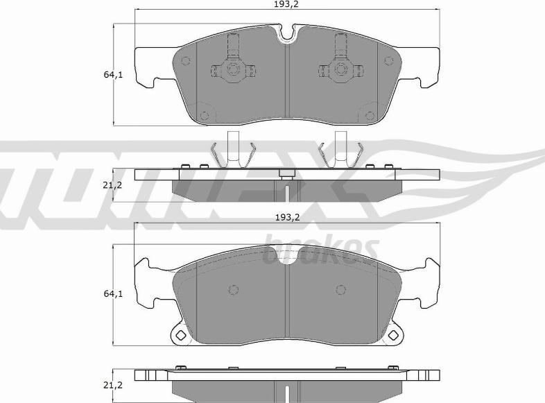 TOMEX brakes TX 19-28 - Тормозные колодки, дисковые, комплект autospares.lv