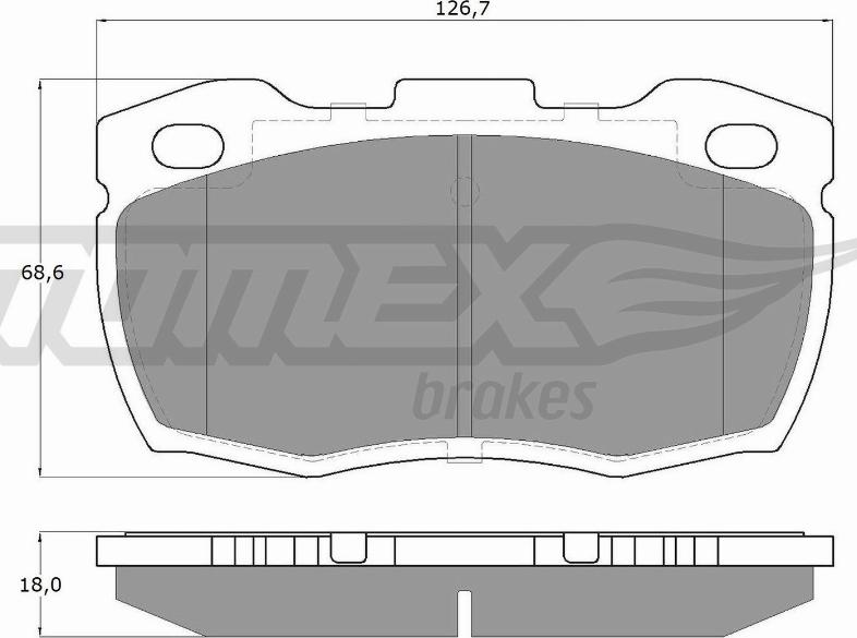 TOMEX brakes TX 19-23 - Тормозные колодки, дисковые, комплект autospares.lv