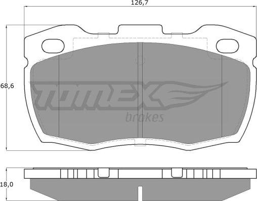 TOMEX brakes TX 19-23 - Тормозные колодки, дисковые, комплект autospares.lv