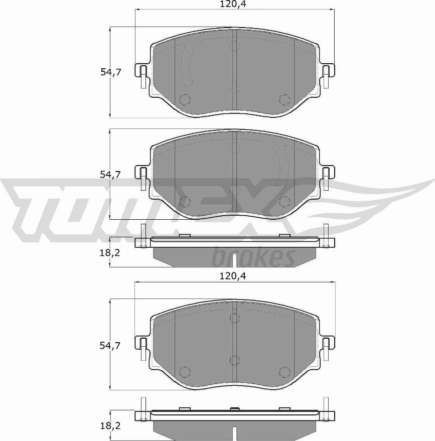 TOMEX brakes TX 19-76 - Тормозные колодки, дисковые, комплект autospares.lv