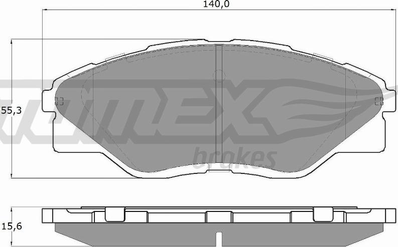 TOMEX brakes TX 19-72 - Тормозные колодки, дисковые, комплект autospares.lv