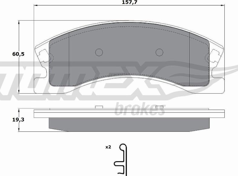 TOMEX brakes TX 14-91 - Тормозные колодки, дисковые, комплект autospares.lv