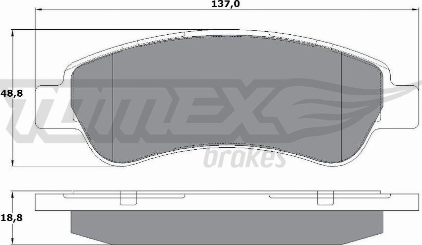 TOMEX brakes TX 14-411 - Тормозные колодки, дисковые, комплект autospares.lv