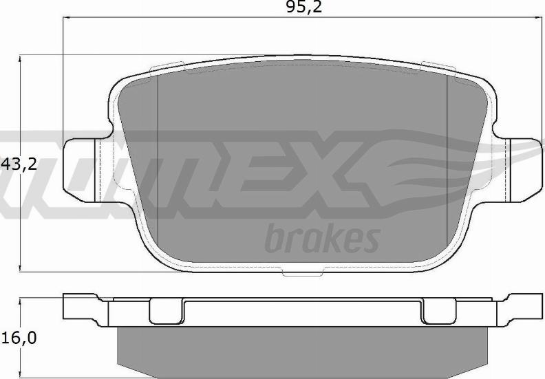 TOMEX brakes TX 14-48 - Тормозные колодки, дисковые, комплект autospares.lv