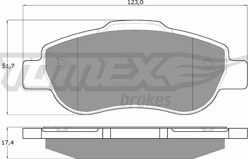 TOMEX brakes TX 14-43 - Тормозные колодки, дисковые, комплект autospares.lv